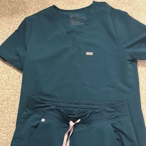 Caribbean blue fog scrubs